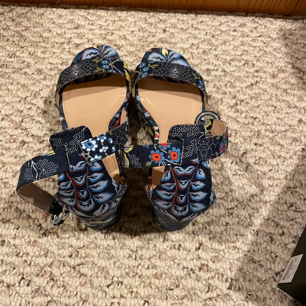 Beautiful JCrew batik wedge sandals